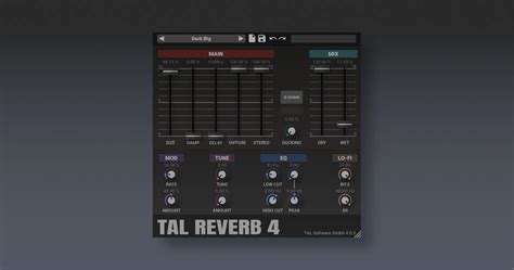 TAL Software releases TAL-Reverb-4 free algorithmic reverb plugin