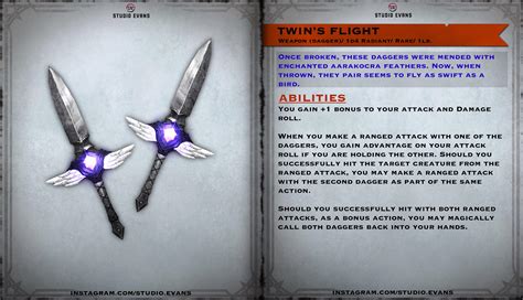 Twins Flight Daggers : r/DnDHomebrew