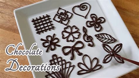 Piping Chocolate Decorations Templates