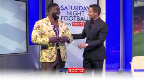 Micah Richards wears questionable suit designed by Jamie Redknapp | 'I can't take him seriously ...