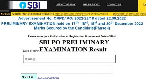 SBI PO Prelims Result 2023: SBI PO Result declared sbi careers ibps po score crpd po pre - SBI ...