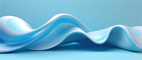 Premium Photo | Elegant 3D abstract with light blue shapes