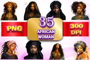 African Women Clipart & Sublimation 10 Graphic by royalerink · Creative Fabrica