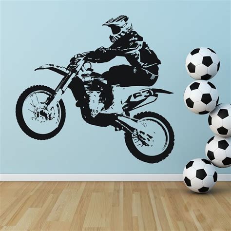 Dirt Bike Jumping Motor Sport Motorbike Wall Sticker Motor Sport Decor ...