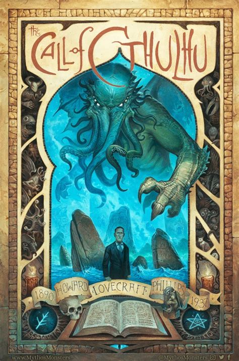 Lovecraft's the Call of Cthulhu Art Nouveau Print 12x18 - Etsy