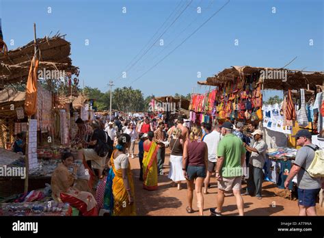 Flea Market, Anjuna Beach, North Goa, Goa, India Stock Photo: 6712857 ...