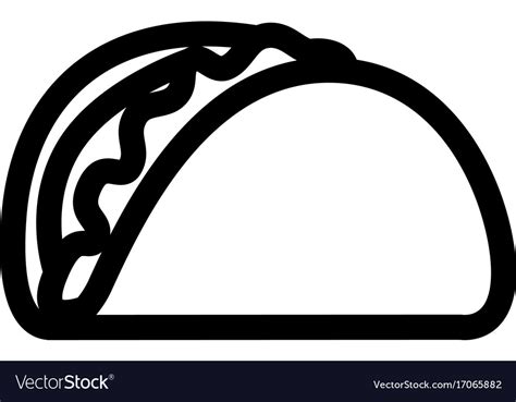 Isolated taco icon Royalty Free Vector Image - VectorStock