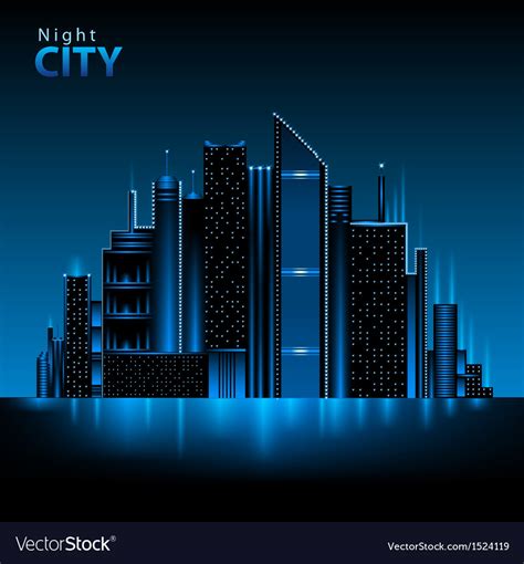 Night city Royalty Free Vector Image - VectorStock