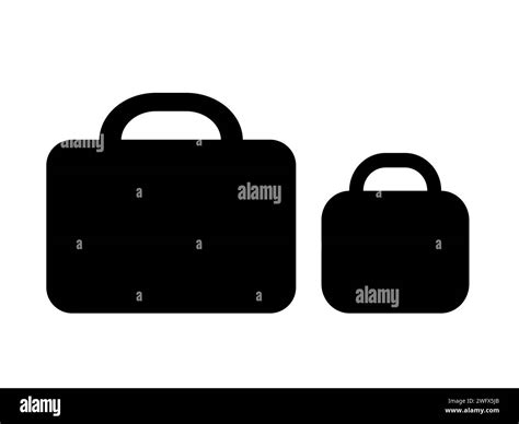 Luggage set. Black pictograms illustration isolated on white background ...