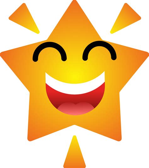 Star with happy expression. Clip art of happiness star illustration ...