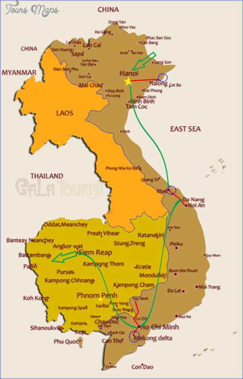 Map Of Vietnam And Cambodia - ToursMaps.com