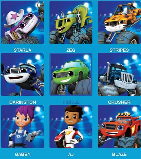 the characters from cars and trucks