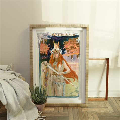 Brunhilde Norse Mythology Poster, Female Portrait Norse Deity Print ...