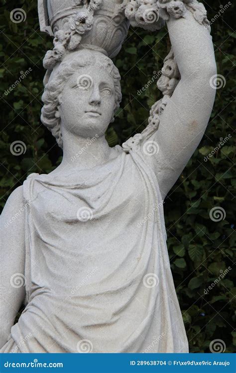 Mythological Statue (flora) at Schonbrunn - Vienna - Austria Stock Photo - Image of woman ...