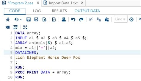 SAS Array - Javatpoint