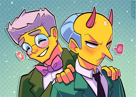 Burns x Smithers Fanart by LoulouVZ on DeviantArt in 2022 | Simpsons ...