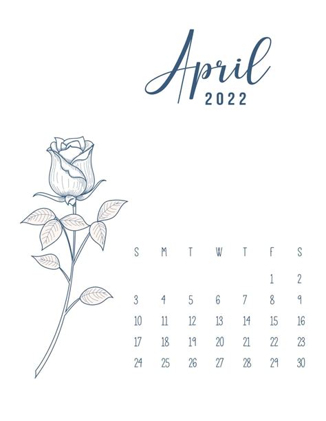 Free Printable April 2022 Calendars - World of Printables Framed Calendar, Printable Calendar ...