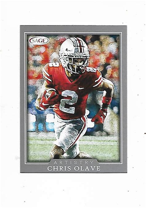 Chris Olave RC 2022 Sage Football Silver Artistry Rookie Card - Etsy