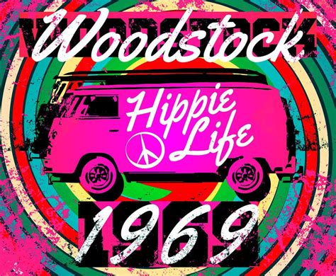 Woodstock Hippie Background Vector Vector Art & Graphics | freevector.com