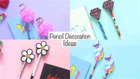 Pencil Decoration Ideas | DIY Pens Decor | DIY school supplies | School ...