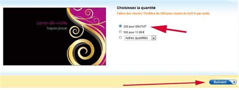 250 Carte de Visite Gratuite sur VistaPrint :: Promo GRATUIT