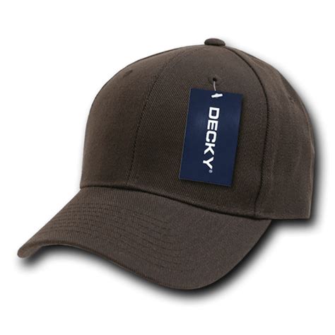 Decky - Decky Classic Plain Fitted Pre Curved Bill Baseball Hats Caps ...