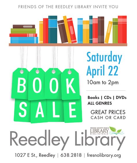 Reedley Friends April Book Sale - Friends of the Fresno County Public Library