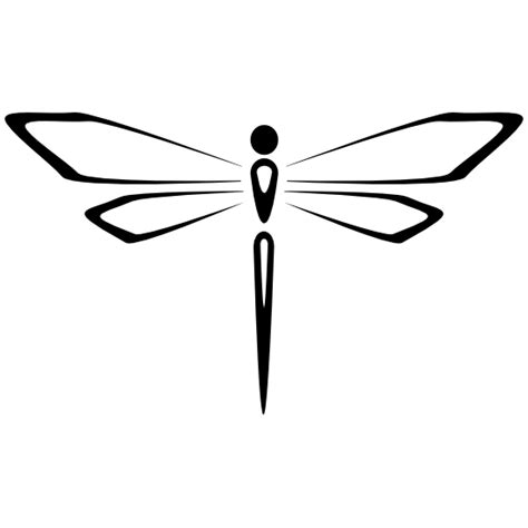 Simple Dragonfly Outline Sticker