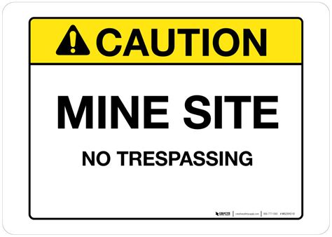 Caution - Mine Site - Wall Sign - PHS Safety