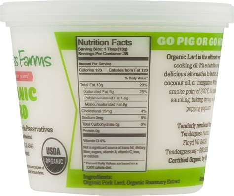 Organic Lard, 16 oz. (2 Pack) - Buy Online in UAE. | Grocery Products in the UAE - See Prices ...