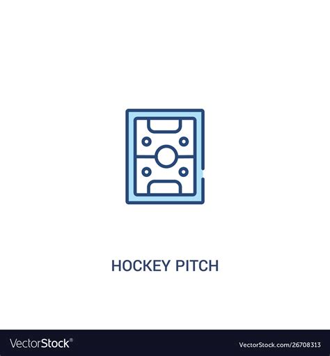 Hockey pitch concept 2 colored icon simple line Vector Image