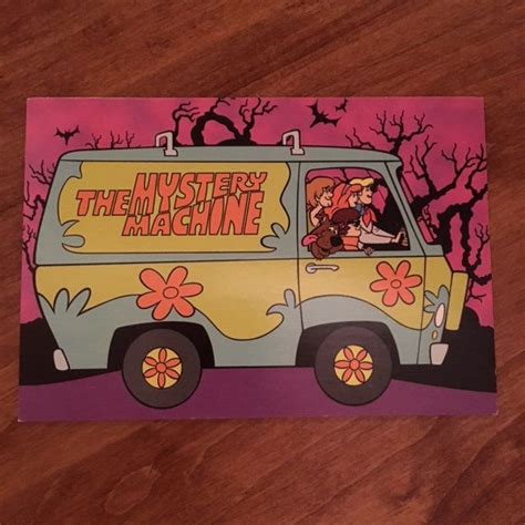 The Mystery Machine Postcard Scooby-Doo by ClassicAndCurrent on Etsy | Sorority canvas paintings ...