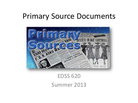 Primary source documents