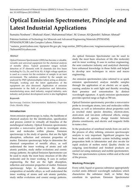 (PDF) Optical Emission Spectrometer, Principle and Latest Industrial Applications - DOKUMEN.TIPS