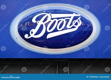 Boots logo on a wall editorial photo. Image of optician - 110859466