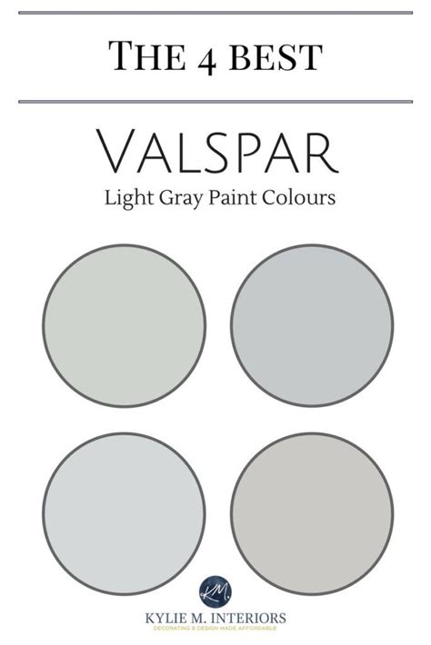 Valspar Paint: 4 Best Light Gray Paint Colours | Paint Colors | Paint colors, Grey paint colors ...