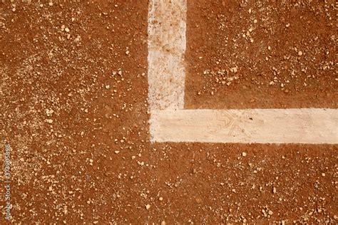 Red clay tennis court. White lines on a clay tennis court. Sand on a court. Stock Photo | Adobe ...