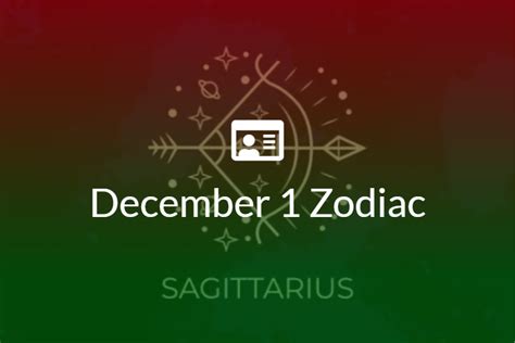 December 1 Zodiac Sign Full Horoscope And Personality - BirthDossier.com