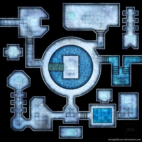 Clean ice dungeon battlemap for DnD / roll20 by SavingThrower | Fantasy map, Dungeon maps, Dnd ...