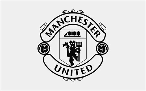 Manchester United Logo Black And White - I Will Burn