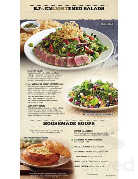 BJ's Restaurant & Brewhouse menu in La Jolla, California