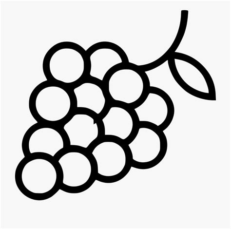 Clipart Grapes Black And White