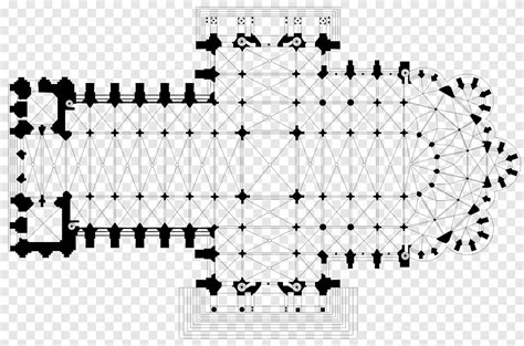 Katedrála v Chartres Notre-Dame de Paris Katedrála v půdorysu Gotická architektura Půdorys ...