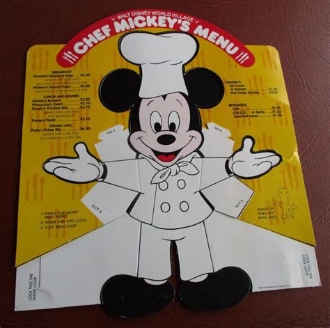 Chef Mickey Menu - RetroWDW