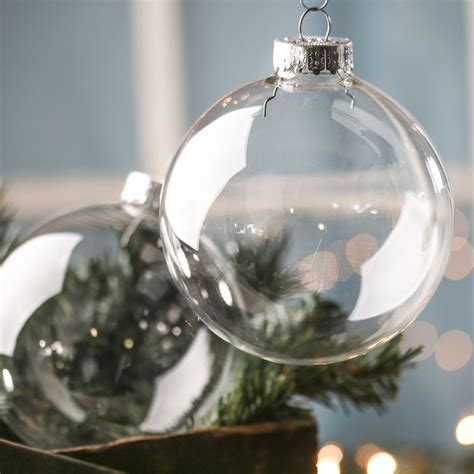 100 mm Ready-to-Personalize Clear Glass Ball Ornaments - New Items ...