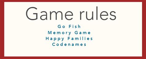 GAME RULES | EnglishFun4All ESL printable games