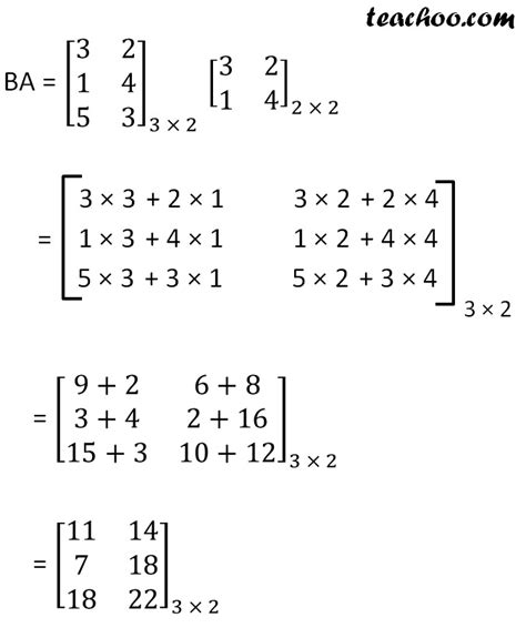 Multiplication of Matrices - with Examples - Teachoo - Multiplication