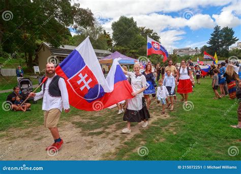 Slovakian People and Flag at Multicultural Festival Editorial Photo - Image of european, culture ...