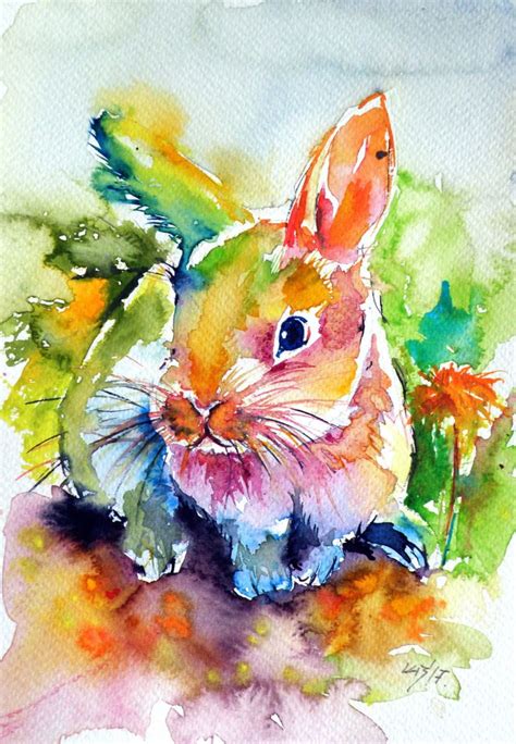 Cute Rabbit, Painting by Anna Brigitta Kovacs (KAB) | Artmajeur ...