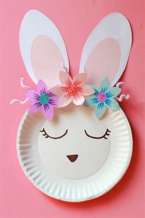 Paper Plate Bunny Craft (Free Printable!)